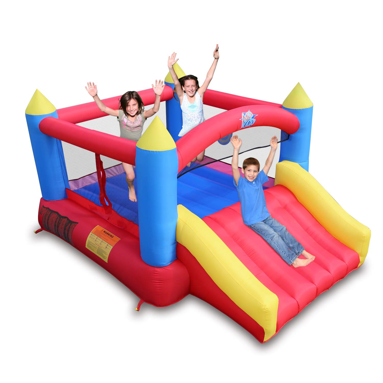 **Best ACTION AIR Bounce House - Heavy Duty Inflatable Bouncer for Kids (450W/0.6HP Blower Required) - Extra Thick Material for Outdoor Birthday Parties & Backyard Fun**