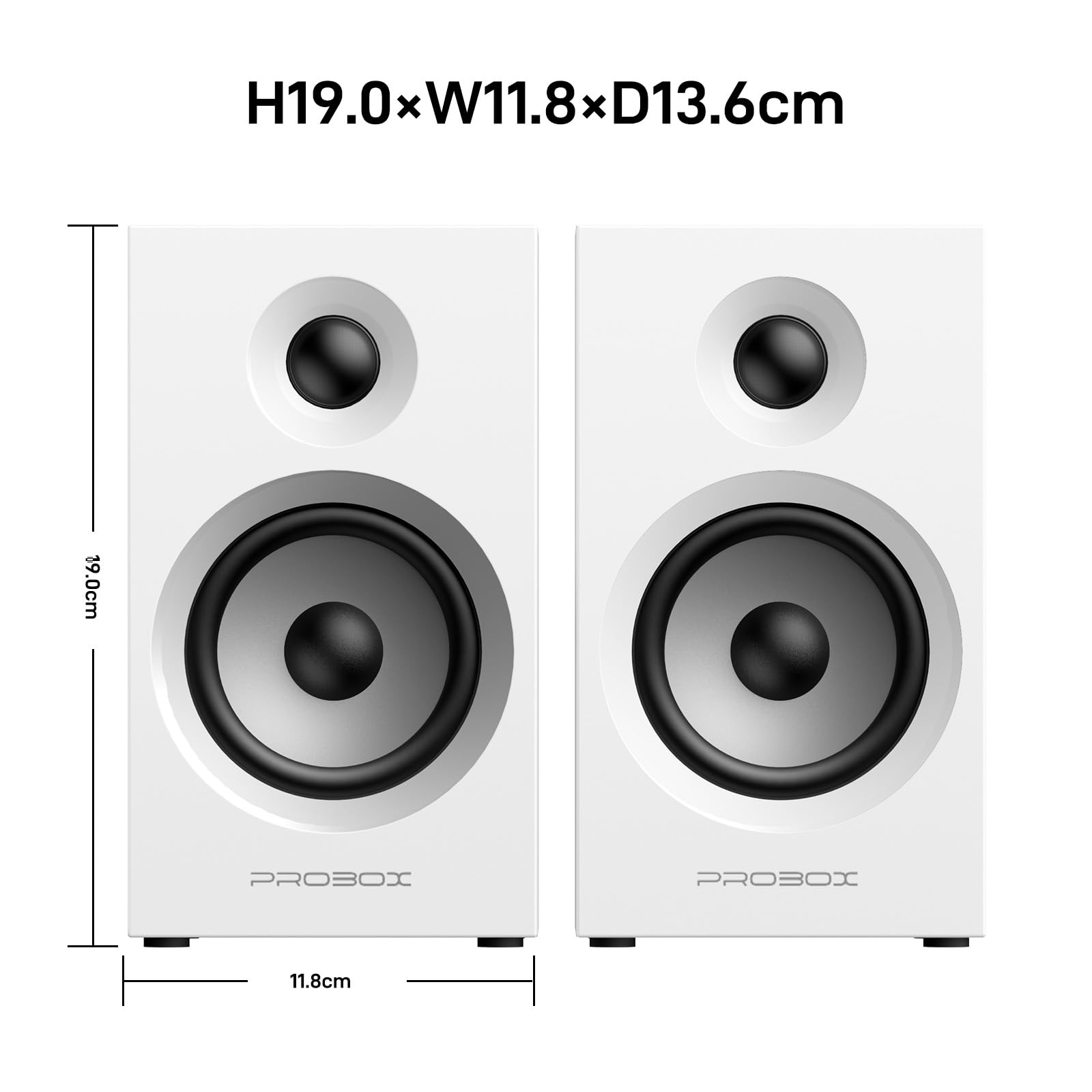 BT16 Active Bookshelf Speakers with 3.5
