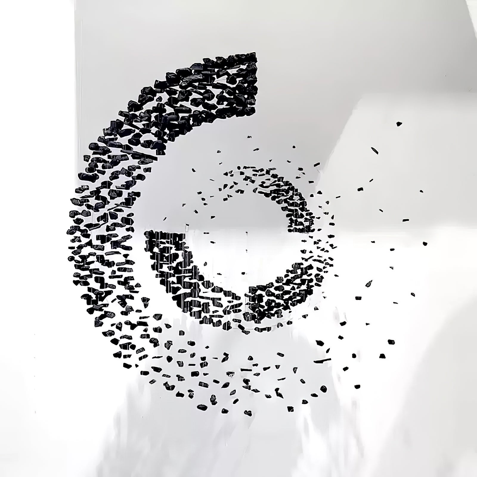 Modern Charcoal Cascade Pixel LED Chandelier - Dimmable Crystal Ceiling Light Fixture for Dining Room, Bedroom & Living Room Decor