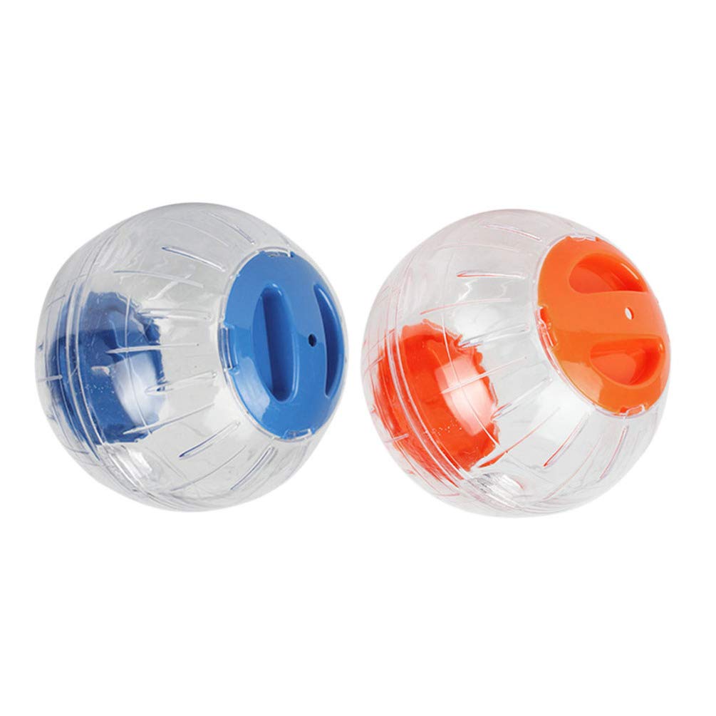 2 Pack Crystal Hamster Exercise Ball - Interactive Pet Toy for Small Animals, Hamsters, Gerbils - Transparent Running Wheel for Play & Exercise - Perfect for Cage Fun, Playtime & Indoor Activity