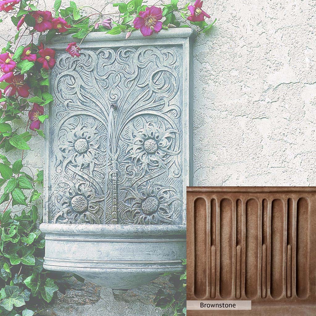 Campania International Sussex Wall Fountain - Outdoor Garden Water Feature for Patio, Yard, and Landscape Decor