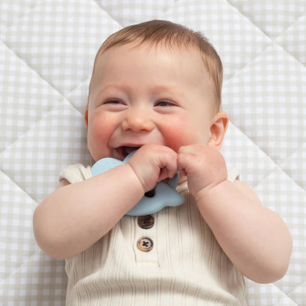 2 Pack Silicone Teether for Babies - Soft Chewable Cloud & Whale Design - Perfect for Soothing Teething Pain & Gum Relief - Ideal for Home, Travel & Daycare Use