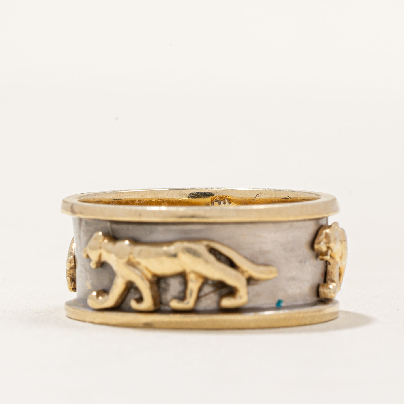 14K Two-Tone Gold Panther Ring for Women - Size 8.5 | Elegant Statement Jewelry for Parties, Date Nights & Special Occasions