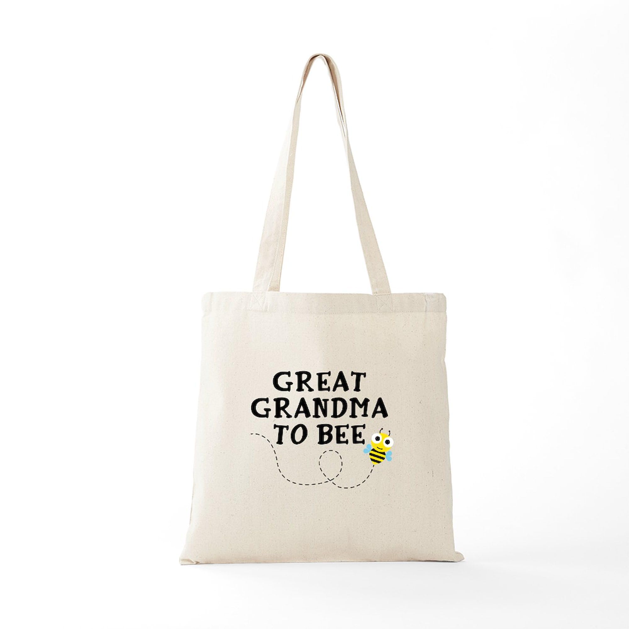 Great Grandma To Bee Natural Canvas Tote Bag - Reusable Shopping Bag for Groceries, Beach & Everyday Use | Eco-Friendly Cotton Tote Gift for Grandmothers