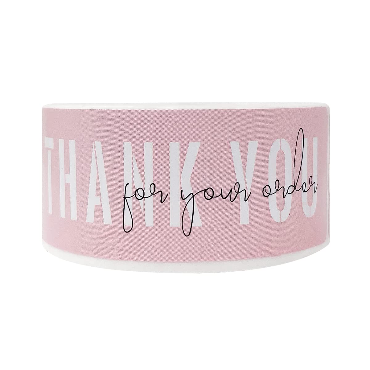 Allydrew 3x1 Inch Small Business Thank You Stickers Roll - 120 Adhesive Sealing Labels for Shipping Boxes, Envelopes, Bags & Packages (Blush Color) - Perfect for Ecommerce, Retail Packaging & Customer Appreciation Gifts