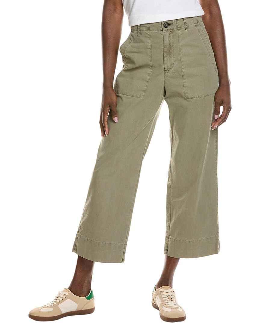 Velvet by Graham & Spencer Women's MYA Cotton Canvas Pants - High Waist Casual Trousers for Work, Travel & Everyday Wear