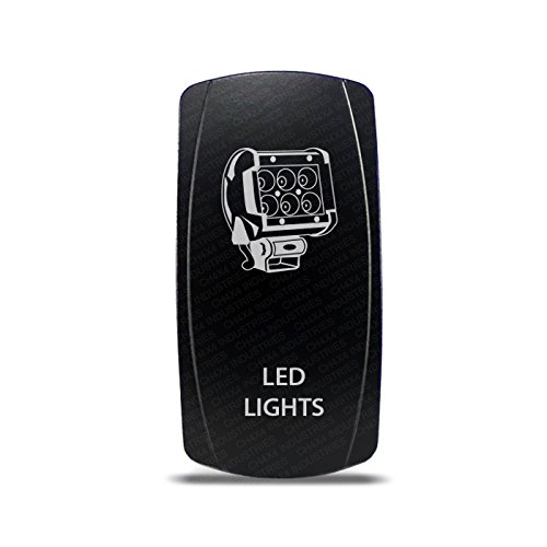 CH4x4 Rocker Switch with Amber LED Lights - 3 Symbol Illuminated for Off-Road Vehicles, Marine & Industrial Use