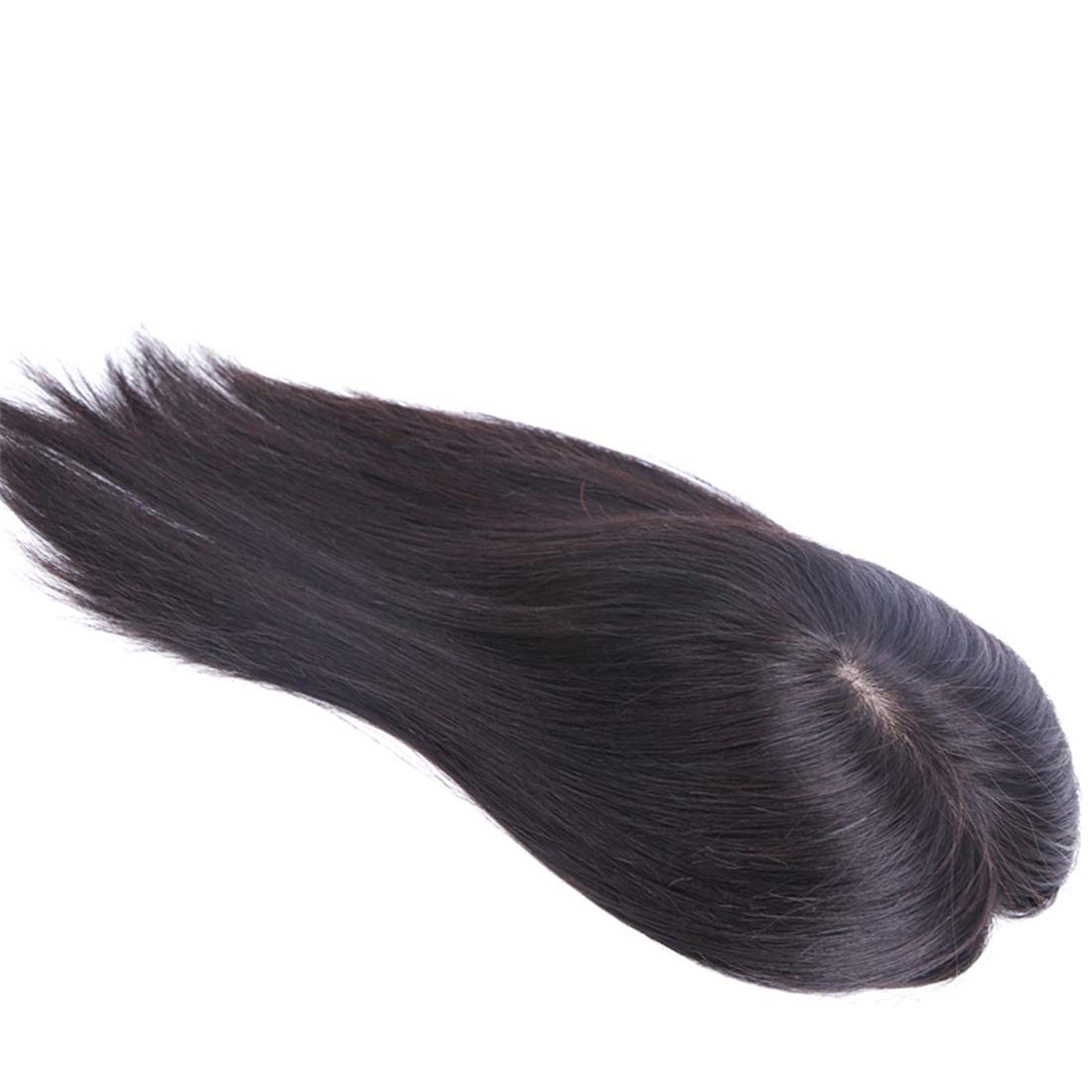 Remy Human Hair 6x6 Inch Large Silk Top Hair Crown Topper for Thinning Hair - 15