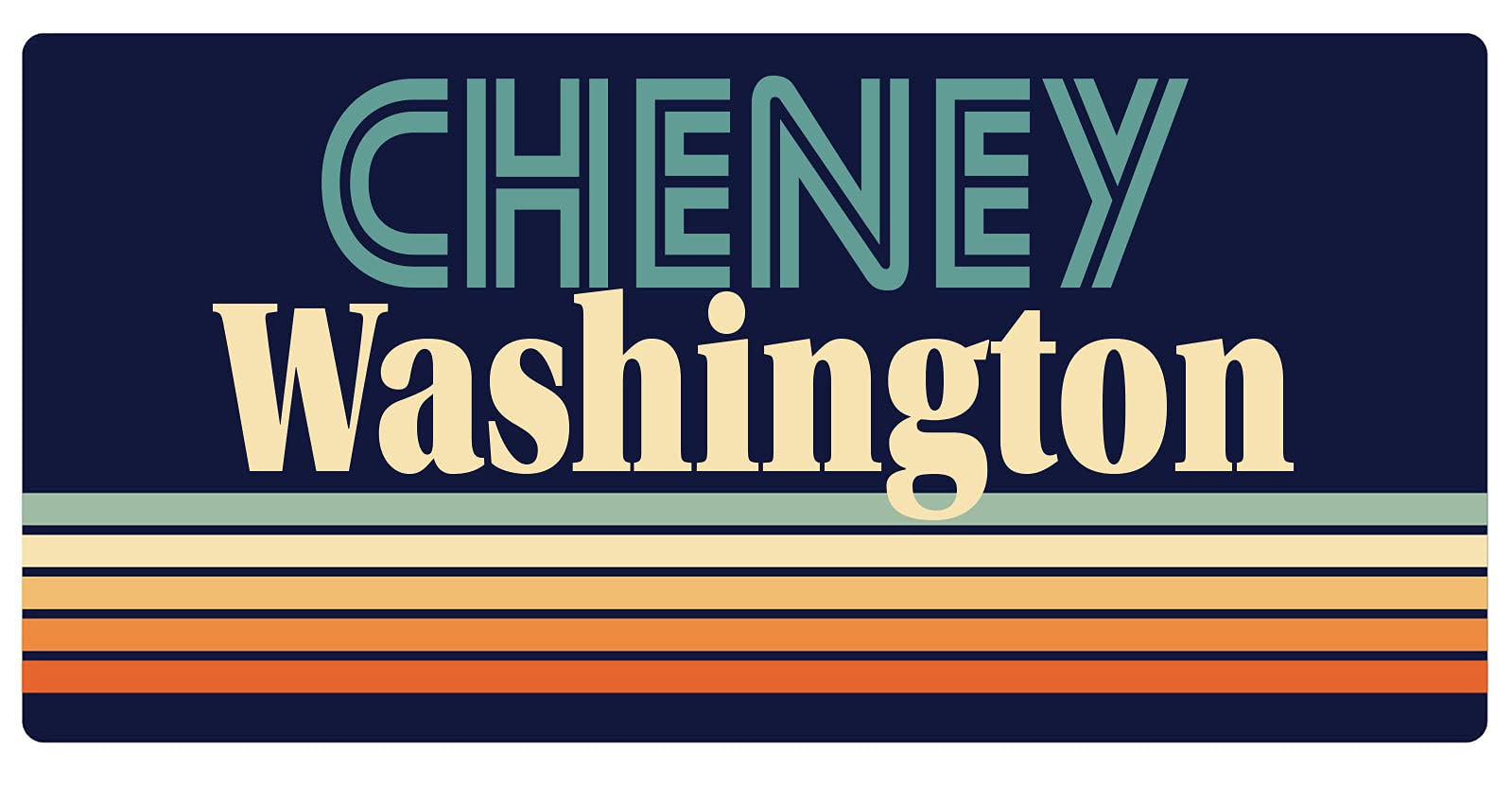 Cheney Washington 5 x 2.5-Inch Retro Fridge Magnet - Vintage Style Decorative Magnet for Refrigerators, Lockers & Metal Surfaces - Perfect for Home, Office & Gifts