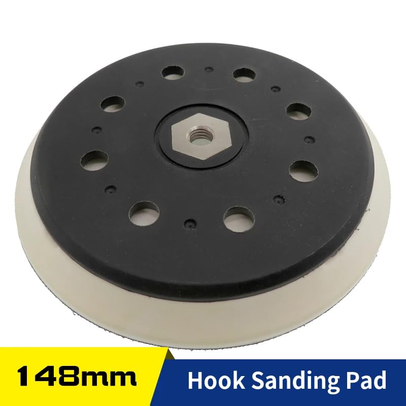 6 Inch 150mm Sanding Pad with M10 Thread Backing Plate - 17 Hole Hook & Loop Disc for Sandpaper, Polisher, Grinder & Drill - Perfect for Woodworking, Metal Polishing & DIY Projects