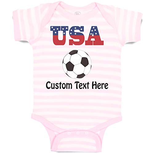 Stripes Soft Pink White Personalized Text Here