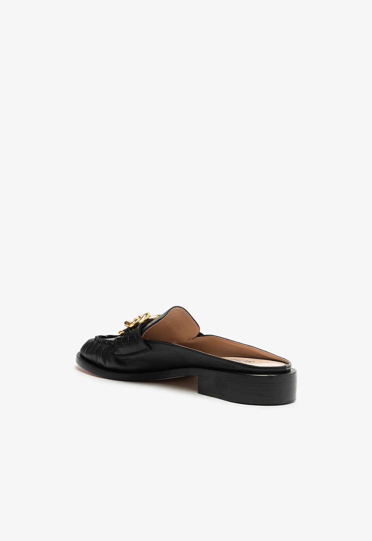Luca Chain Leather Flat Shoes for Women - Stylish & Comfortable Slip-On Flats for Casual Wear, Office, and Daily Outfits