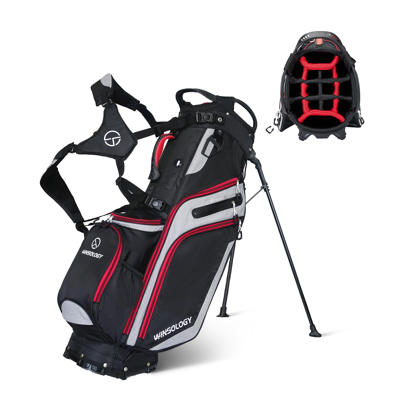 **Lightweight Camo Golf Stand Bag with 14-Way Full-Length Dividers - Travel-Friendly Golf Club Organizer for Men & Women - Perfect for Air Travel, Cart Use & Course Storage**