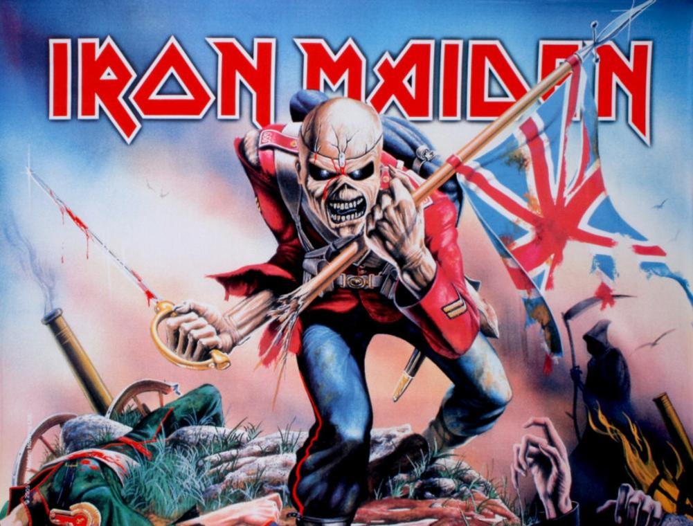 Iron Maiden - The Trooper Fabric Poster 40 x 30 Inches | Heavy Metal Band Wall Art Decor for Bedroom, Living Room & Music Studio | Officially Licensed Merchandise