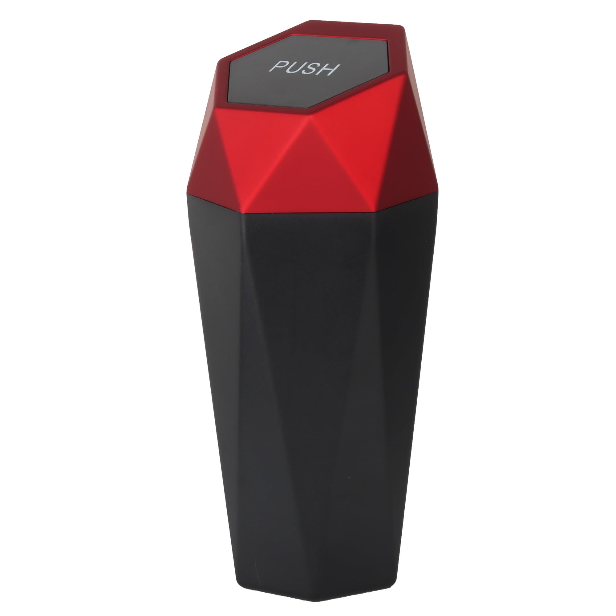 Portable Car Trash Can with Lid - 600ml Mini Automotive Garbage Bin for Cup Holder, Cute Red Car Door Trash Can (1 Pack) - Perfect for Road Trips, Commuting & Keeping Your Vehicle Clean