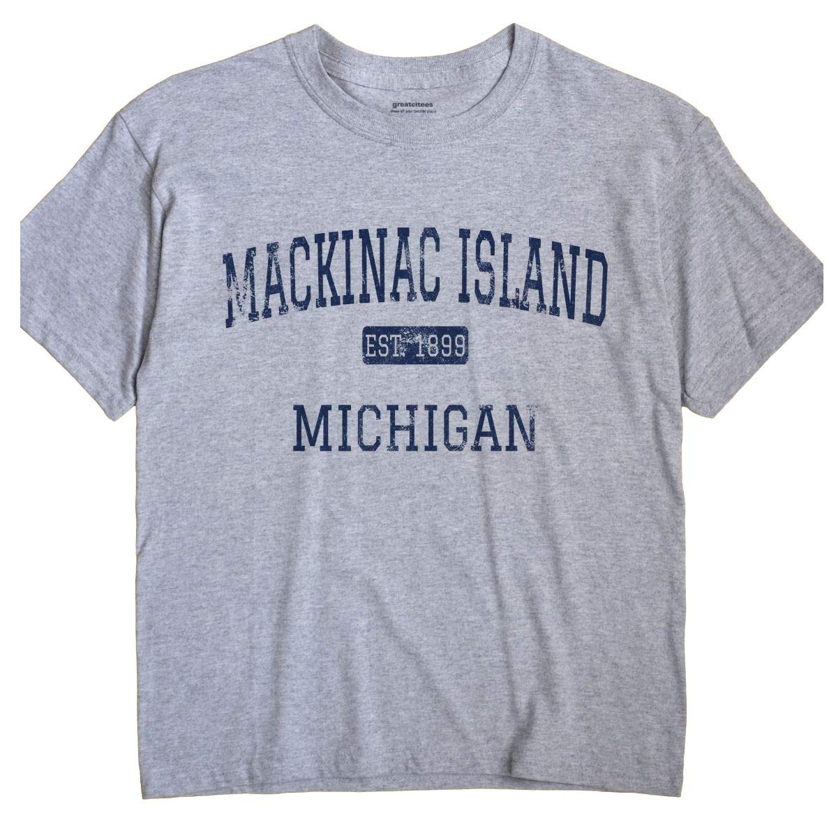 GreatCitees Mackinac Island Michigan T-Shirt - Vintage Style Unisex Cotton Tee for Travel Lovers & Souvenir Collectors | Perfect for Vacation, Road Trips & Casual Wear