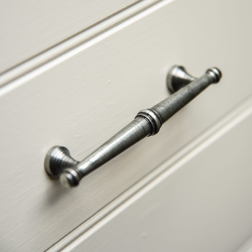 Antique Pewter Regency Style Cabinet Pull Handle - Vintage Drawer Knob for Kitchen, Bathroom & Furniture - Perfect for Home Renovation & DIY Projects