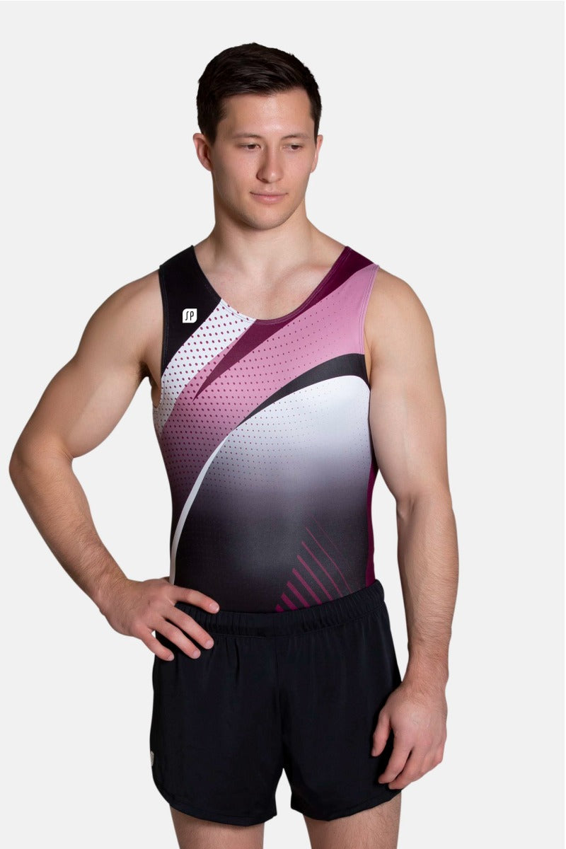 Knox Men's Gymnastics Leotard - Competition Shirt for Gymnasts - Perfect for Training, Performances & Gymnastics Competitions