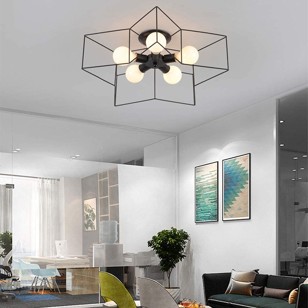 Modern LED Desk Lamp & Ceiling Light - 5-Pointed Star Design for Living Room, Bedroom, Kitchen & Dining Room - Stylish Home & Restaurant Lighting for Reading, Working & Decorating