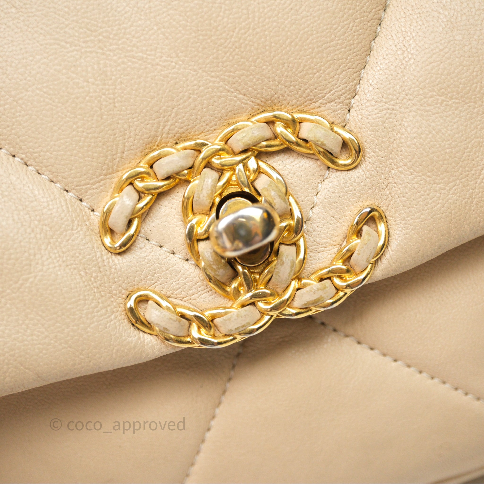 Chanel 19 Small Beige Mixed Hardware Flap Bag - Luxury Designer Handbag for Women | Perfect for Everyday Use, Work & Special Occasions