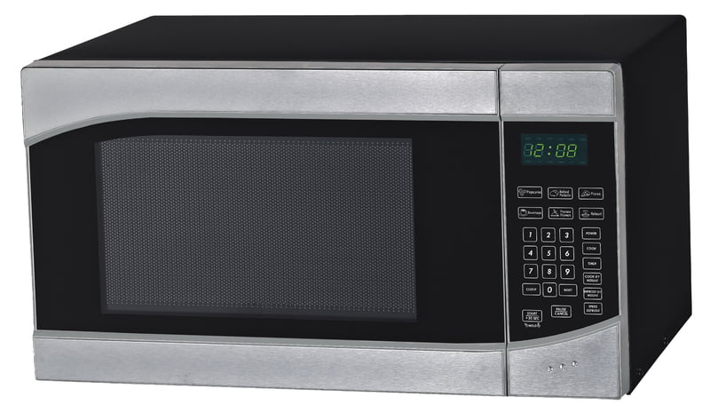 Avanti MT9K3S 0.9 Cu Ft Compact Touch Control Microwave Oven with Stainless Steel Door Frame & Black Cabinet - Perfect for Small Kitchens, Dorms, and Office Spaces