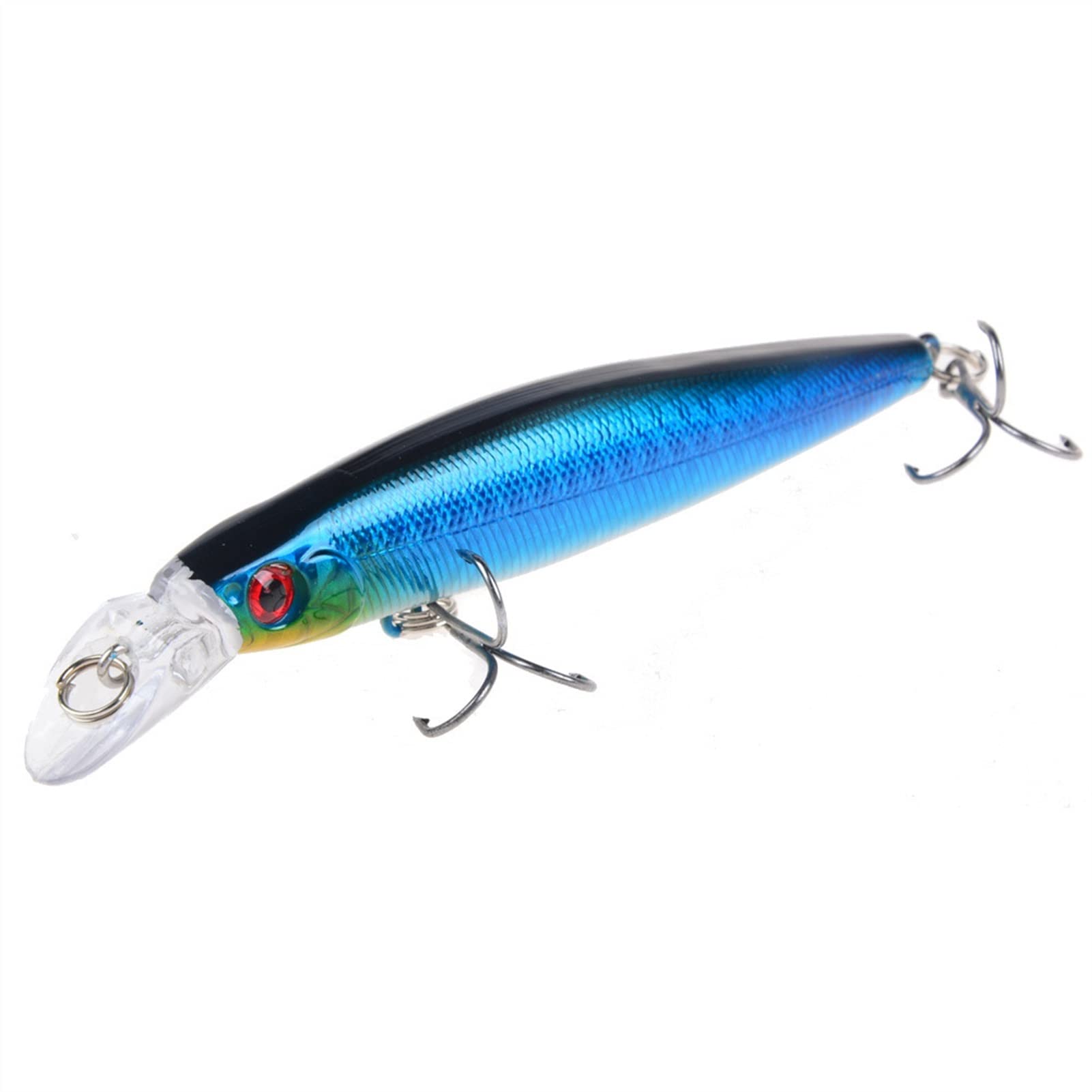 10 PCS Hard Fishing Lures with 3D Eyes - 10cm/9.4g Crankbaits for Bass, Carp & Freshwater Fishing - Ideal for Lake, River & Pond Fishing Adventures