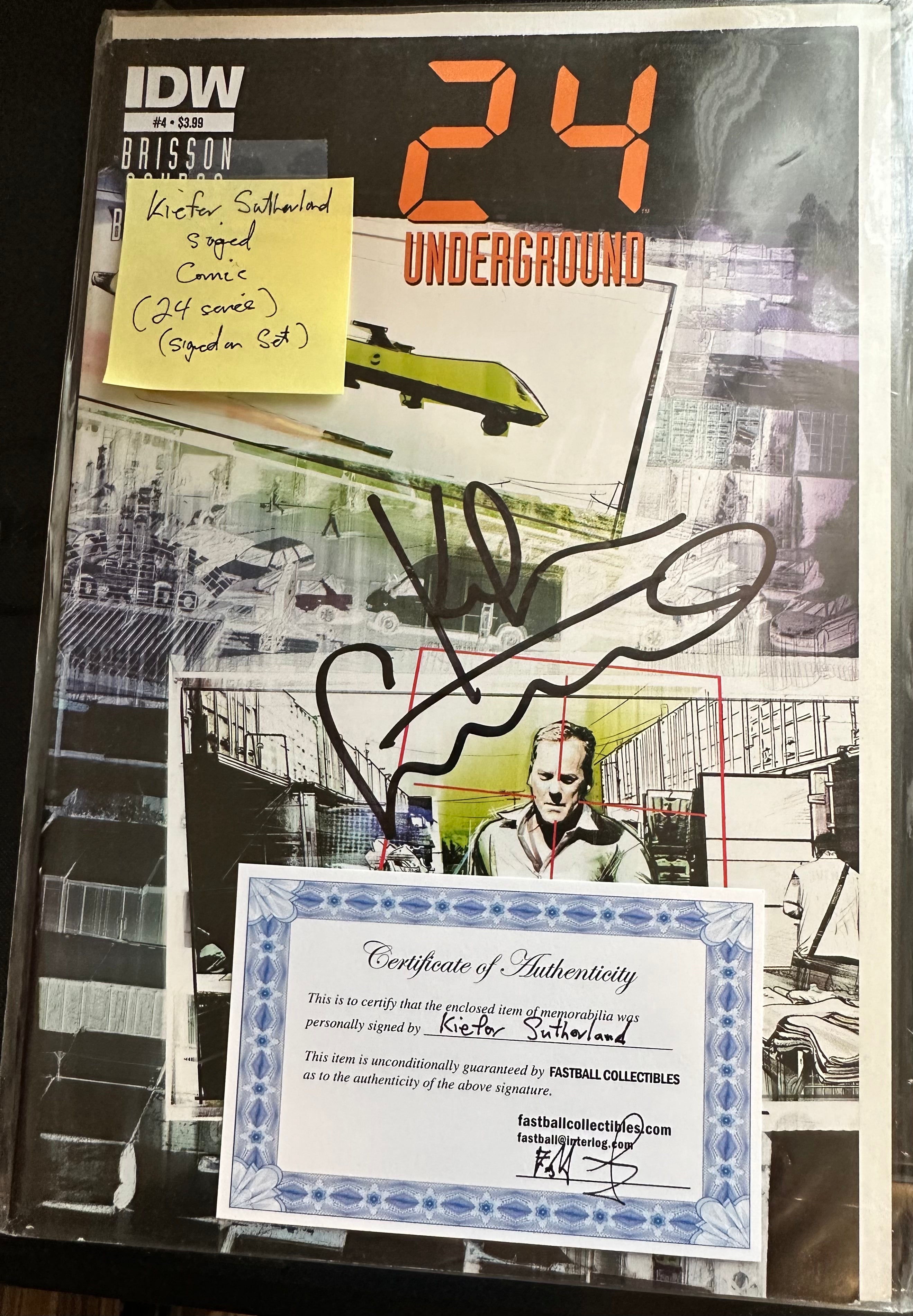 Rare Kiefer Sutherland Autographed 24 Comic Book with COA - Perfect for Collectors, Fans & Memorabilia Enthusiasts