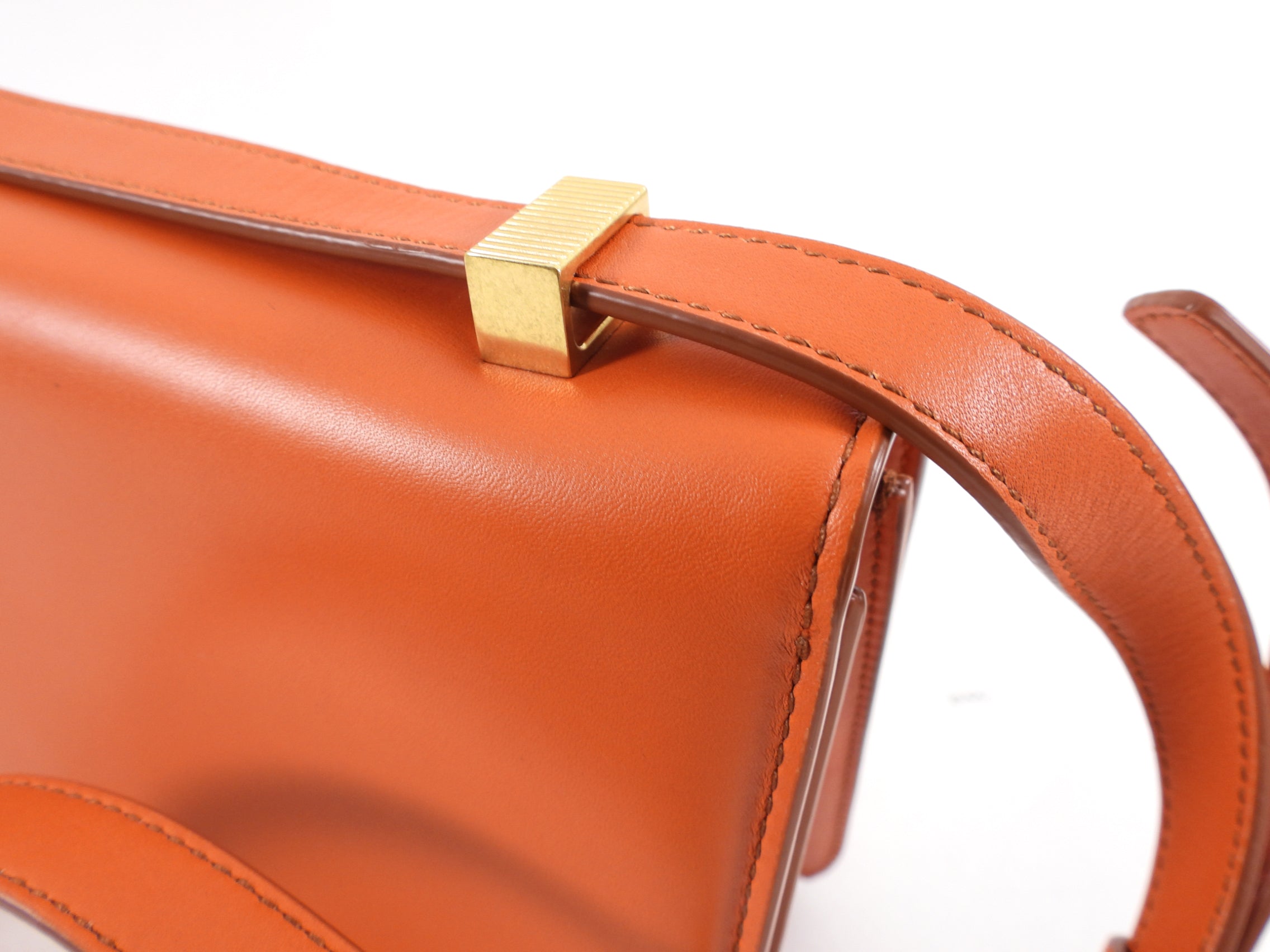 Bottega Veneta The Classic Orange Crossbody Bag - Luxury Leather Shoulder Bag for Women | Perfect for Work, Travel & Evening Events