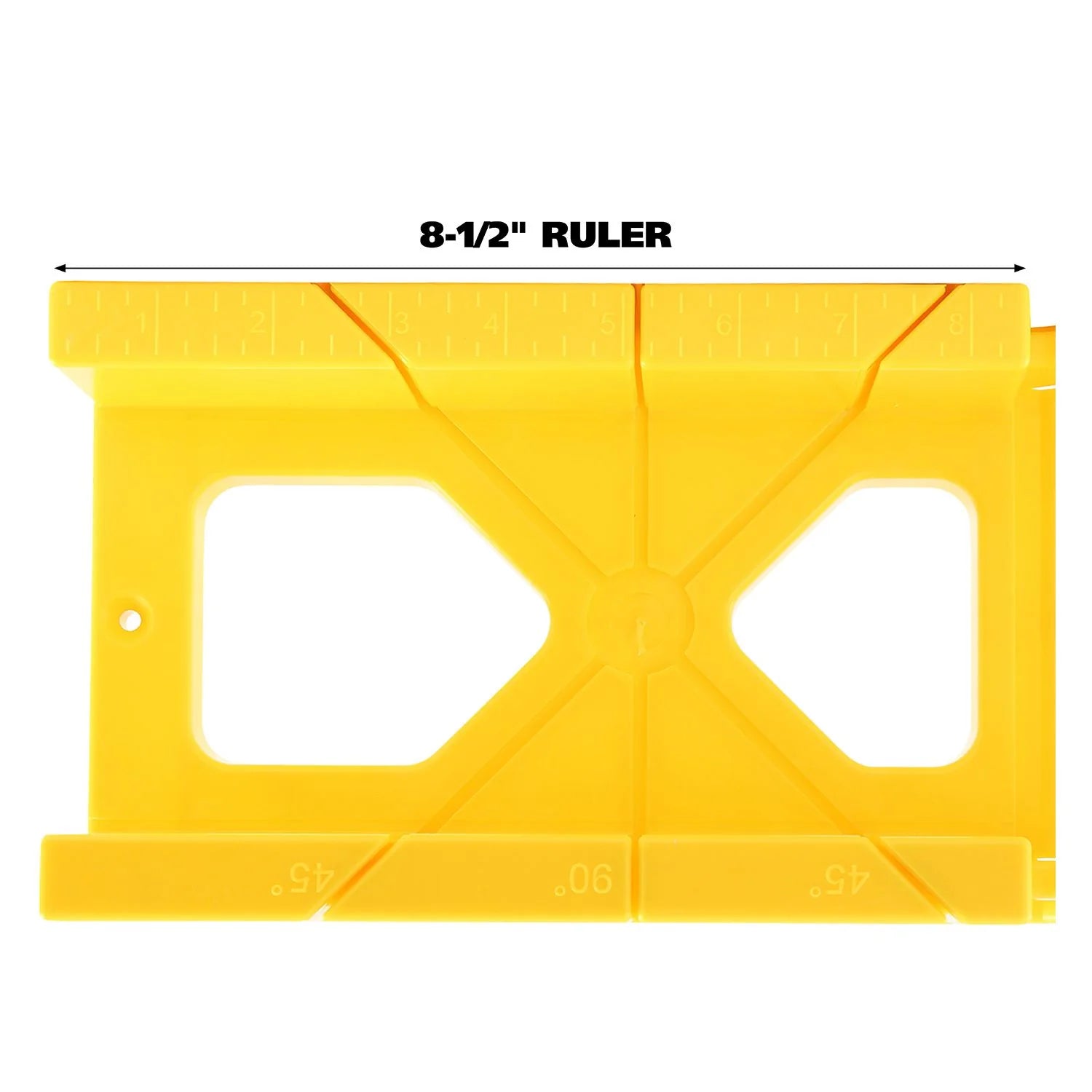 GreatNeck 12 Inch Miter Box with 14 Inch Back Saw - Reinforced Steel Back Saw for Precise Wood Cutting | Includes Degree Cutting Guide (BSB14) | Perfect for DIY Projects, Carpentry & Home Renovations