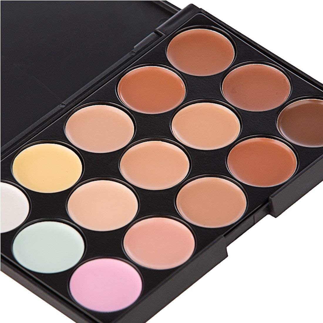HUDACRUSH BEAUTY 15 Color Professional Face Concealer Palette - Full Coverage Makeup for Dark Circles, Acne & Blemishes - Perfect for Contouring, Highlighting & Everyday Makeup Looks