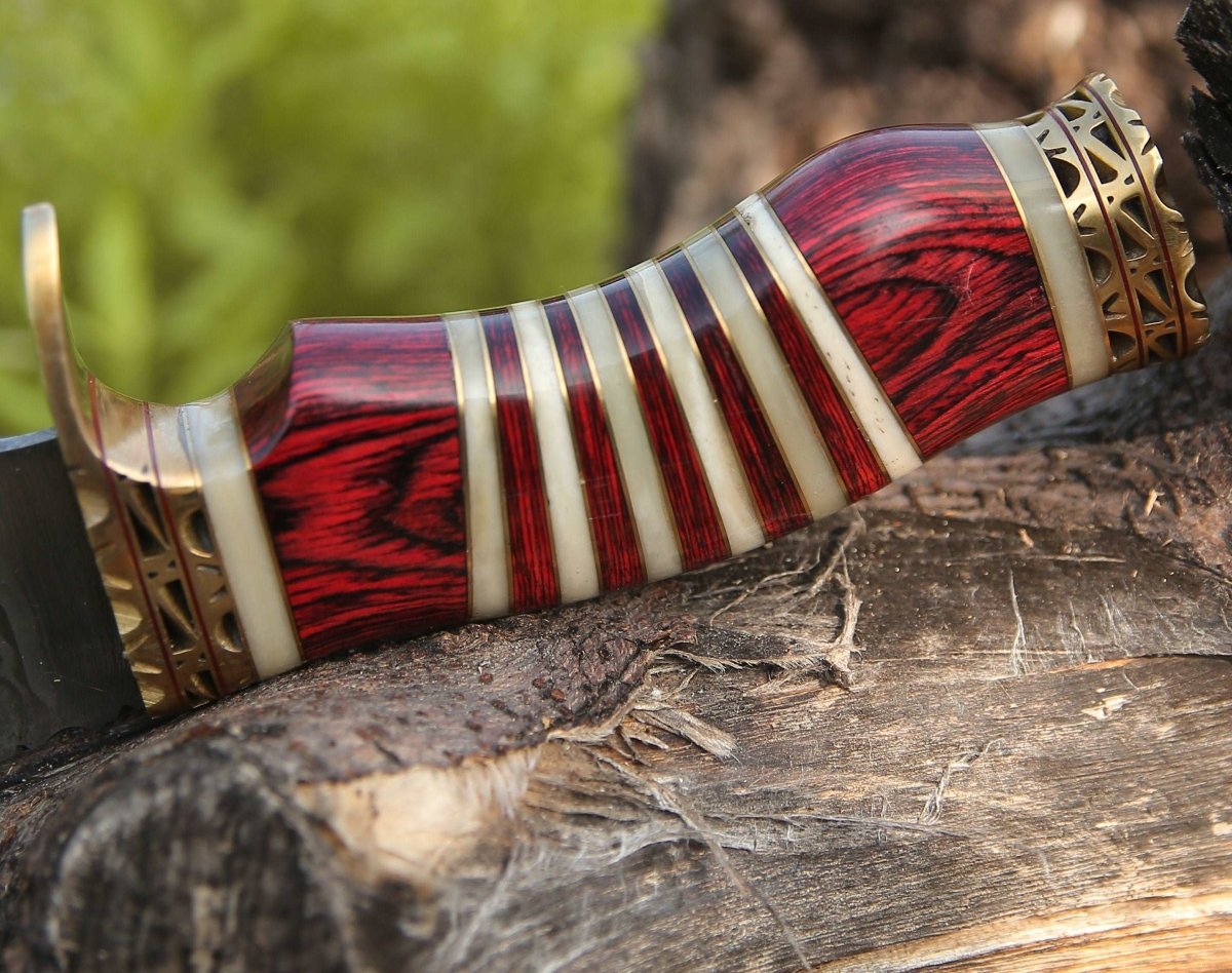 Premium Stream Bowie Knife - Pakkawood & Bone Handle - Hunting, Camping & Outdoor Survival Knife - Perfect for Bushcraft, Fishing & Tactical Adventures