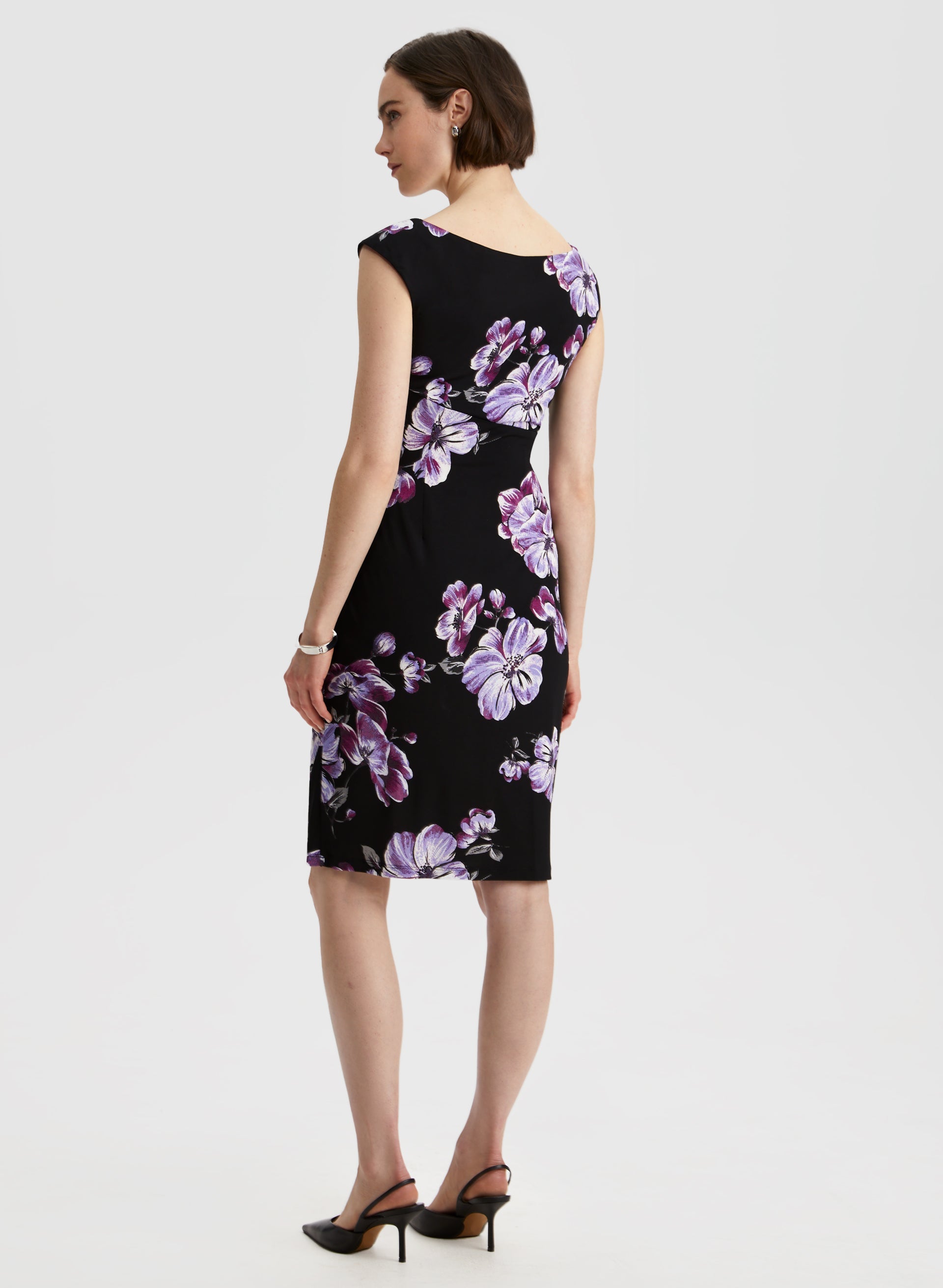 Floral Print Pleated Dress for Women - Elegant Summer Midi Dress with Ruffle Sleeves | Perfect for Weddings, Parties & Office Wear