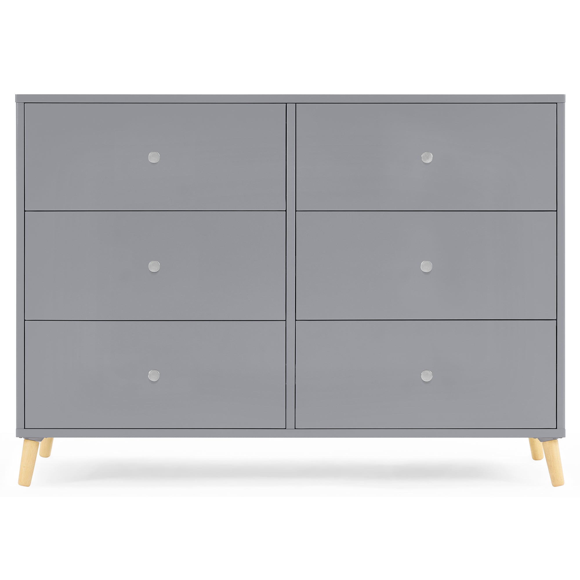 Jordan 6-Drawer Dresser with Interlocking Drawers - Sturdy Bedroom Storage Organizer for Clothes, Linens & Accessories - Perfect for Master Bedroom, Guest Room & Dormitory