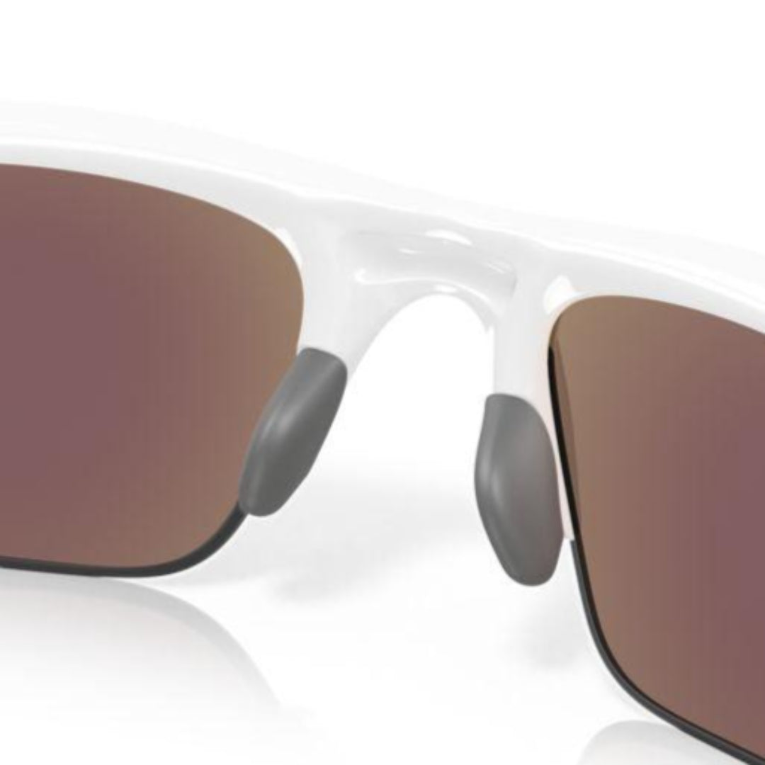 Oakley Half Jacket 2.0 Sunglasses - Low Bridge Fit, White Frame with Prizm Sapphire Lenses (Model 0OO9153 915330) for Running, Cycling & Outdoor Sports