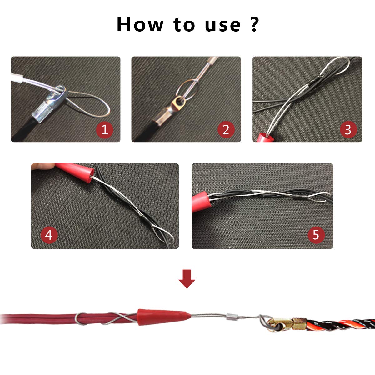 10M 33Ft Fish Tape Cable Puller Kit - 4mm PET Electrical Wire Guide with Wall Threader - Perfect for DIY Home Wiring, Electrician Tools & Cable Installation Projects