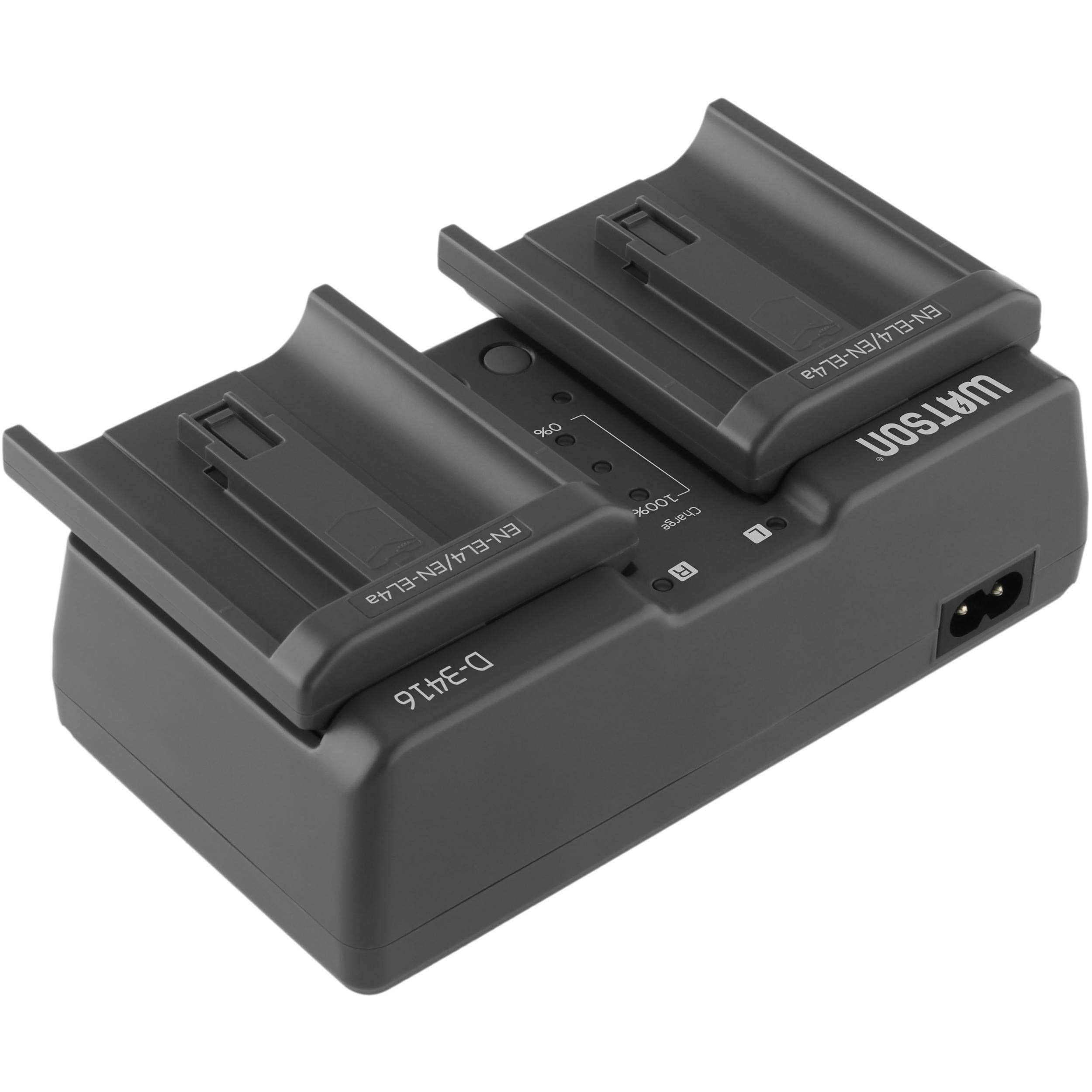 Watson Duo Charger for EN-EL18 & EN-EL4 Series Rechargeable Batteries - Fast Dual Battery Charger for Nikon DSLR Cameras - Perfect for Professional Photography & Travel Shooting