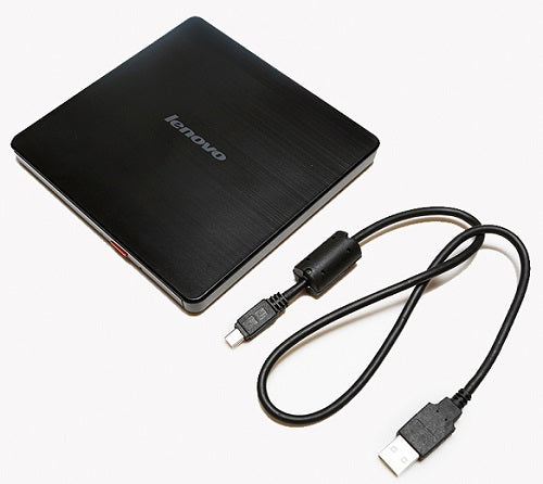 Lenovo Ultra Slim External CD/DVD Drive - USB 3.0 Burner & Reader for Laptop, Desktop, Mac - Perfect for Watching Movies, Burning Discs & Installing Software