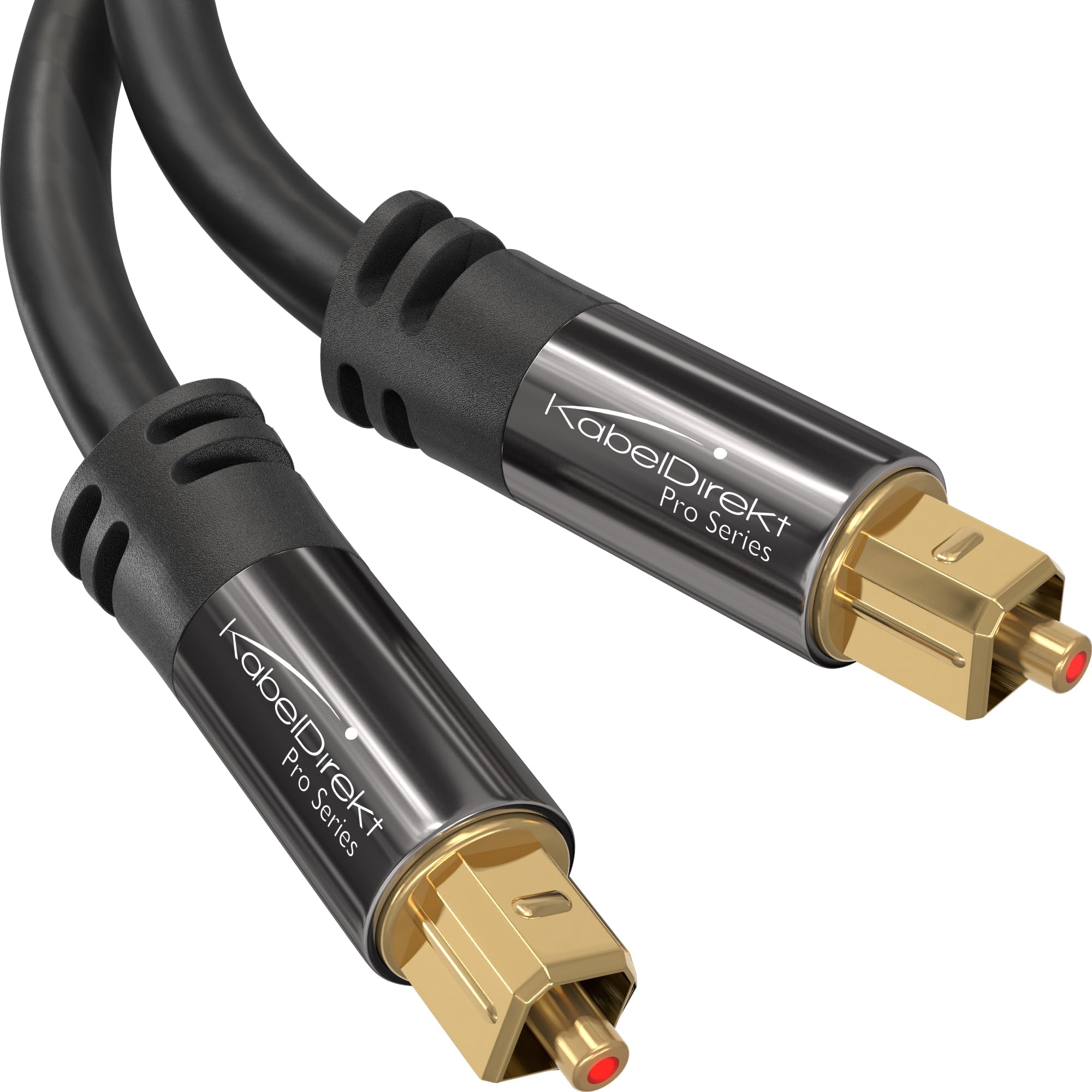 Premium KabelDirekt 6ft Digital Optical Audio Cable - High-Speed Fiber Optic Toslink Cable for Soundbars, TVs, Home Theater - Perfect for PS5, Xbox Series X & Hi-Fi Systems - German Engineered for Crystal Clear Audio