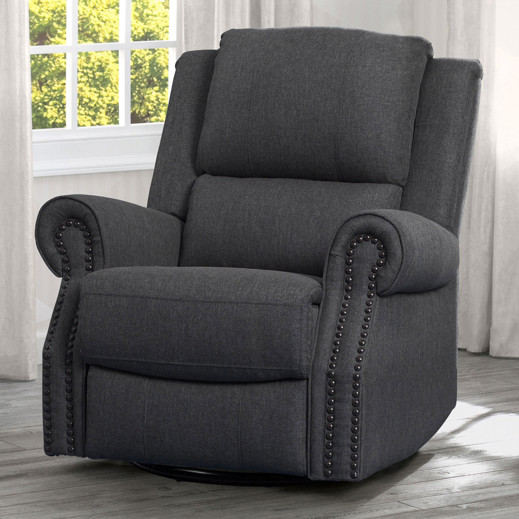 Dylan Nursery Recliner Glider Swivel Chair - Comfortable Rocking Chair for Breastfeeding & Baby Nursery - Perfect for Nursing, Reading & Relaxing with Your Newborn