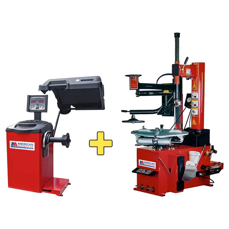 Laser Wheel Balancer & Rim Clamp Changer with Pneumatic Arm - Professional Tire Balancing Machine for Auto Shops & DIY Car Maintenance - Perfect for Wheel Alignment & Tire Repair Services