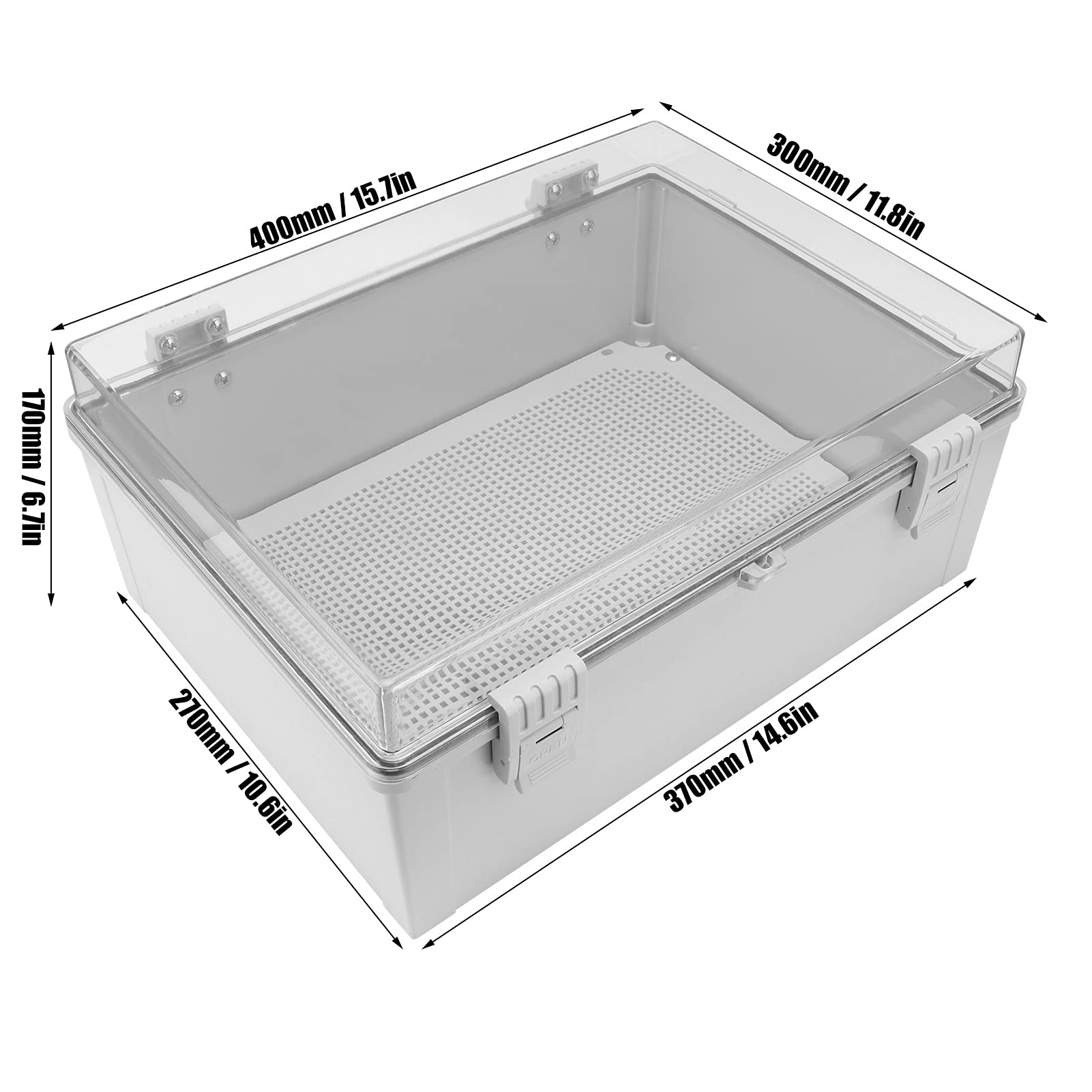 Wall Mounted ABS Junction Box - Waterproof Electrical Enclosure for Outdoor/Indoor Wiring & Distribution | Ideal for Home, Garage & Industrial Electrical Installations
