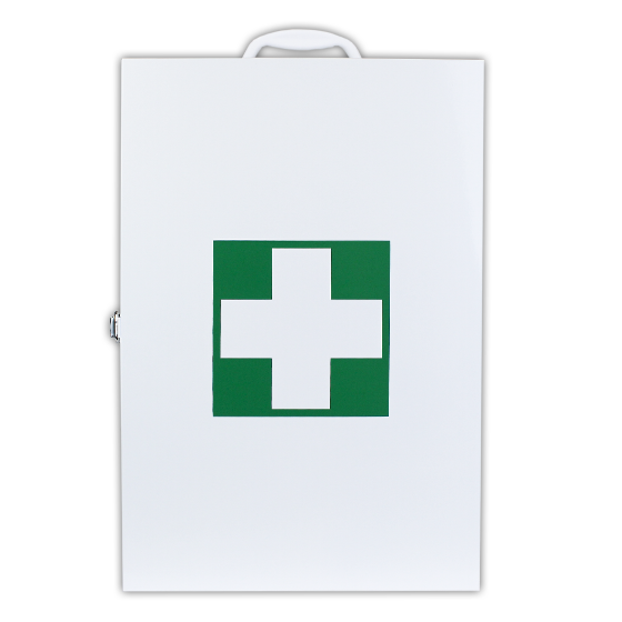 Small & Medium Metal First Aid Cabinet - Wall Mounted Emergency Medical Supply Storage for Home, Office, or Workshop Safety