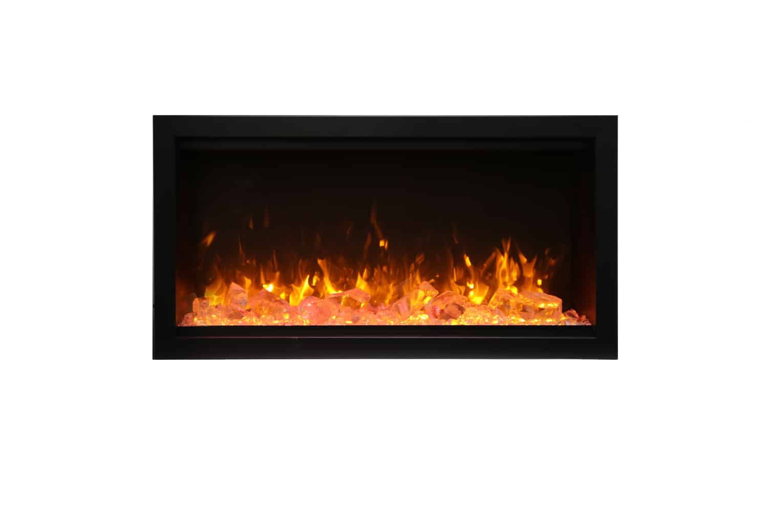 Amantii SYM 42 XT Symmetry Smart 42-Inch Extra Tall Linear Built-In Electric Fireplace - Modern Heating Solution for Living Rooms & Bedrooms