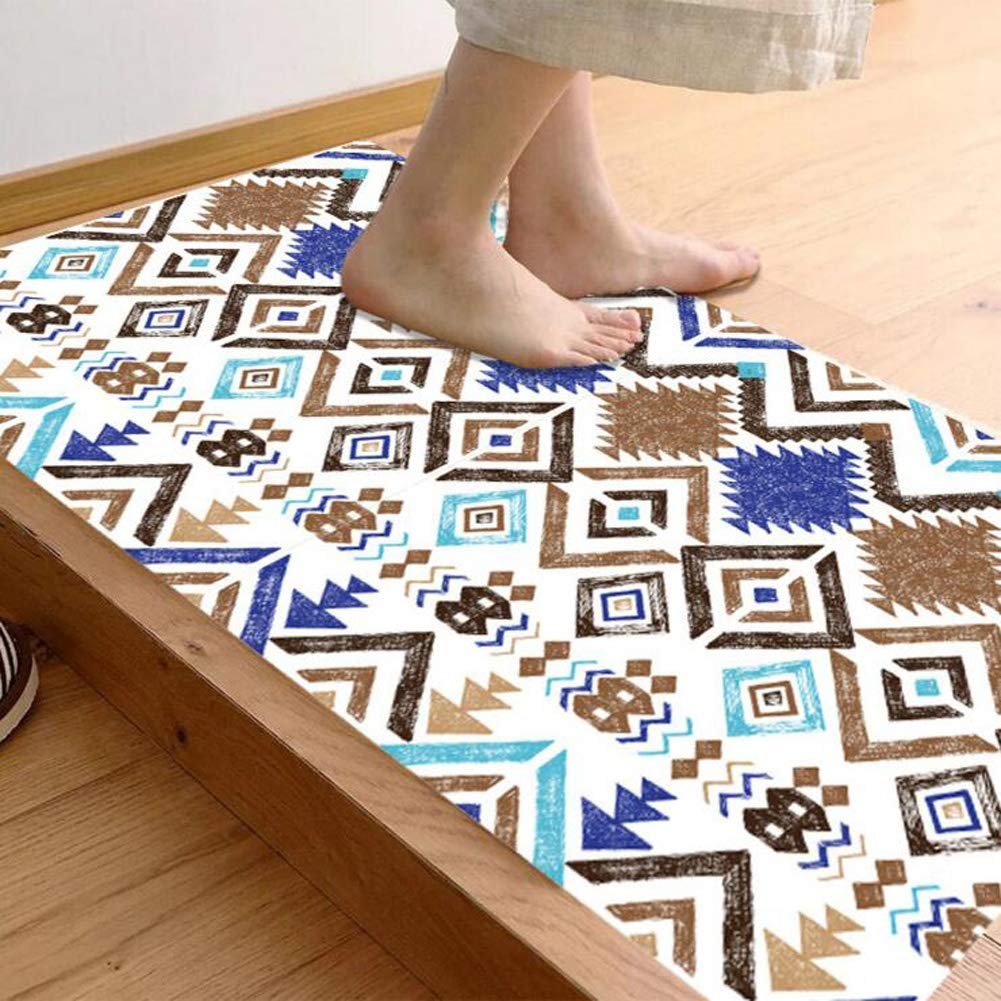 JYKFJ 3D Waterproof Floor Stickers - Arabian Style Tile Decals for Bathroom, Living Room & Kitchen (60x120cm) | Slip-Resistant Home Decor | Perfect for Home Renovation, Rental Upgrades & DIY Projects