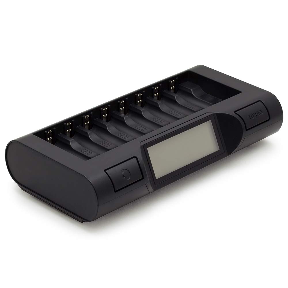 Powerex MH-C980 Advanced AA/AAA Battery Charger with LCD Display - Fast Charging & Analyzing for NiMH/NiCd Rechargeable Batteries - Perfect for Digital Cameras, Gaming Controllers, and Electronics