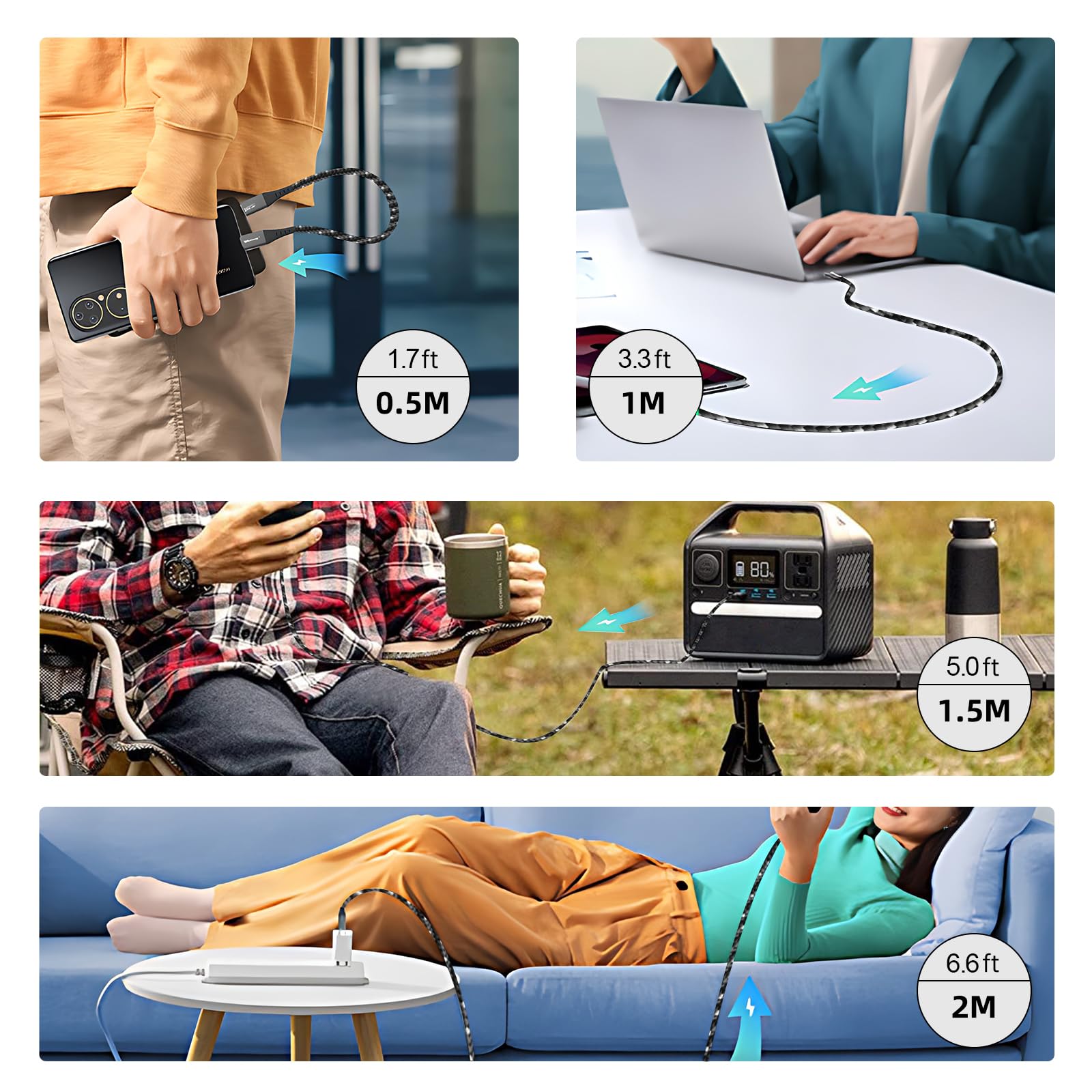 240W USB C to USB C Cable 5.0FT, Nylon Braided USB 2.0 Fast Charging Cable with 480Mbps Data Transfer & 5A Power Delivery - Compatible with iPhone 15 Series, Samsung Galaxy S23, MacBook Air/Pro (PD3.1) - Perfect for Travel, Office & Home Charging
