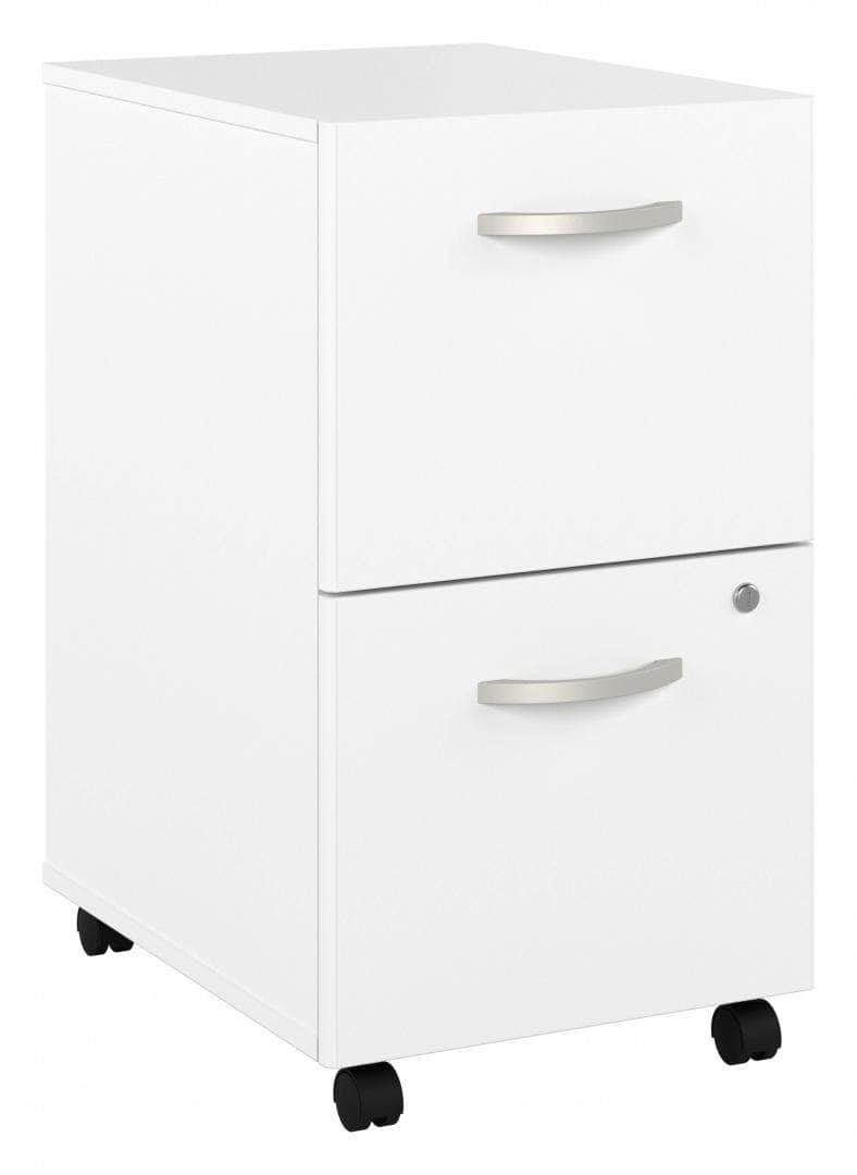 Zaniah 2 Drawer Mobile File Cabinet - Compact Rolling Storage Organizer for Office & Home, Available in Black/White/Gray - Perfect for Documents, Supplies & Small Space Organization