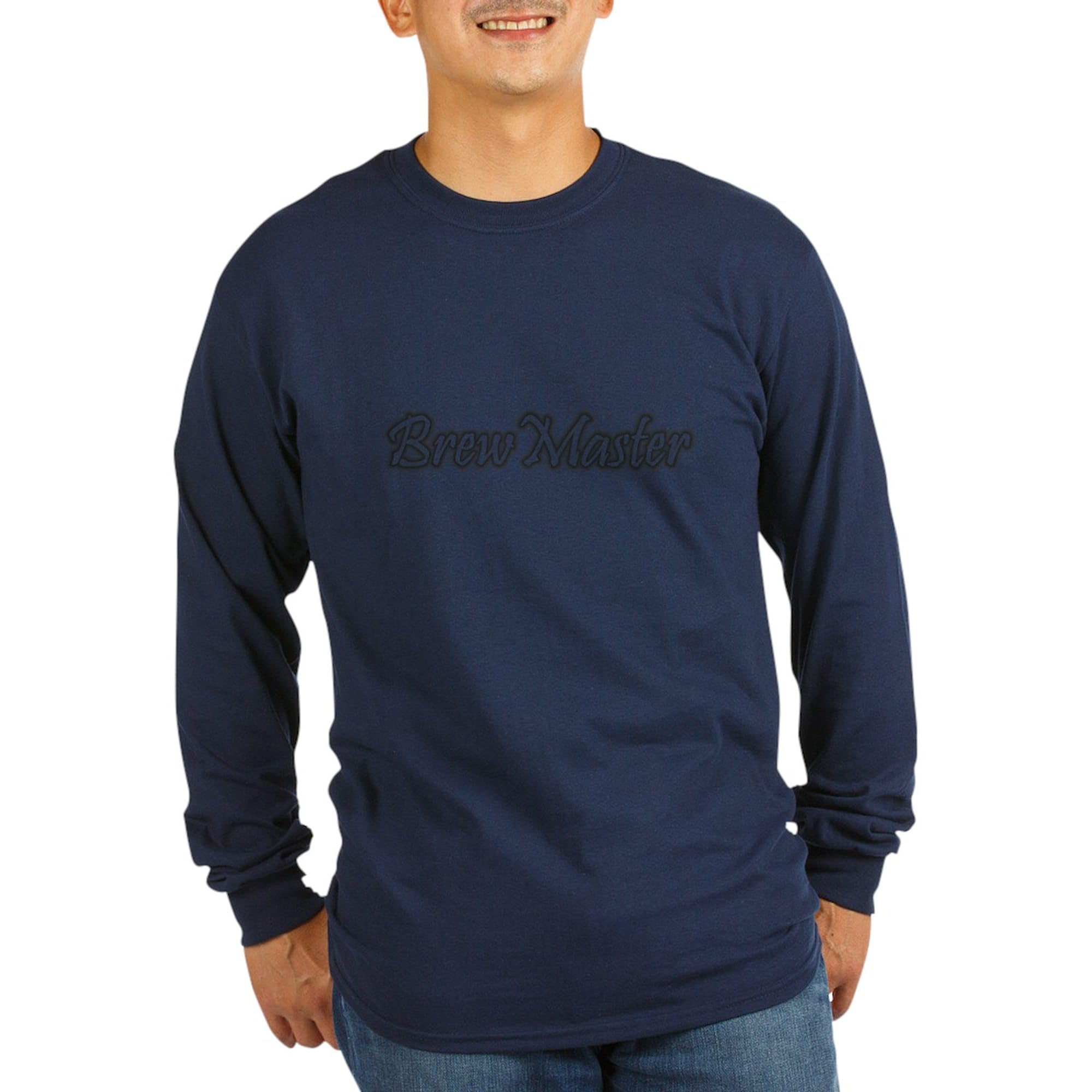 Brew Master Long Sleeve Dark T-Shirt for Men | Premium Crewneck Tee | Perfect for Coffee Lovers, Baristas & Beer Enthusiasts | Great for Casual Wear, Work & Gifts