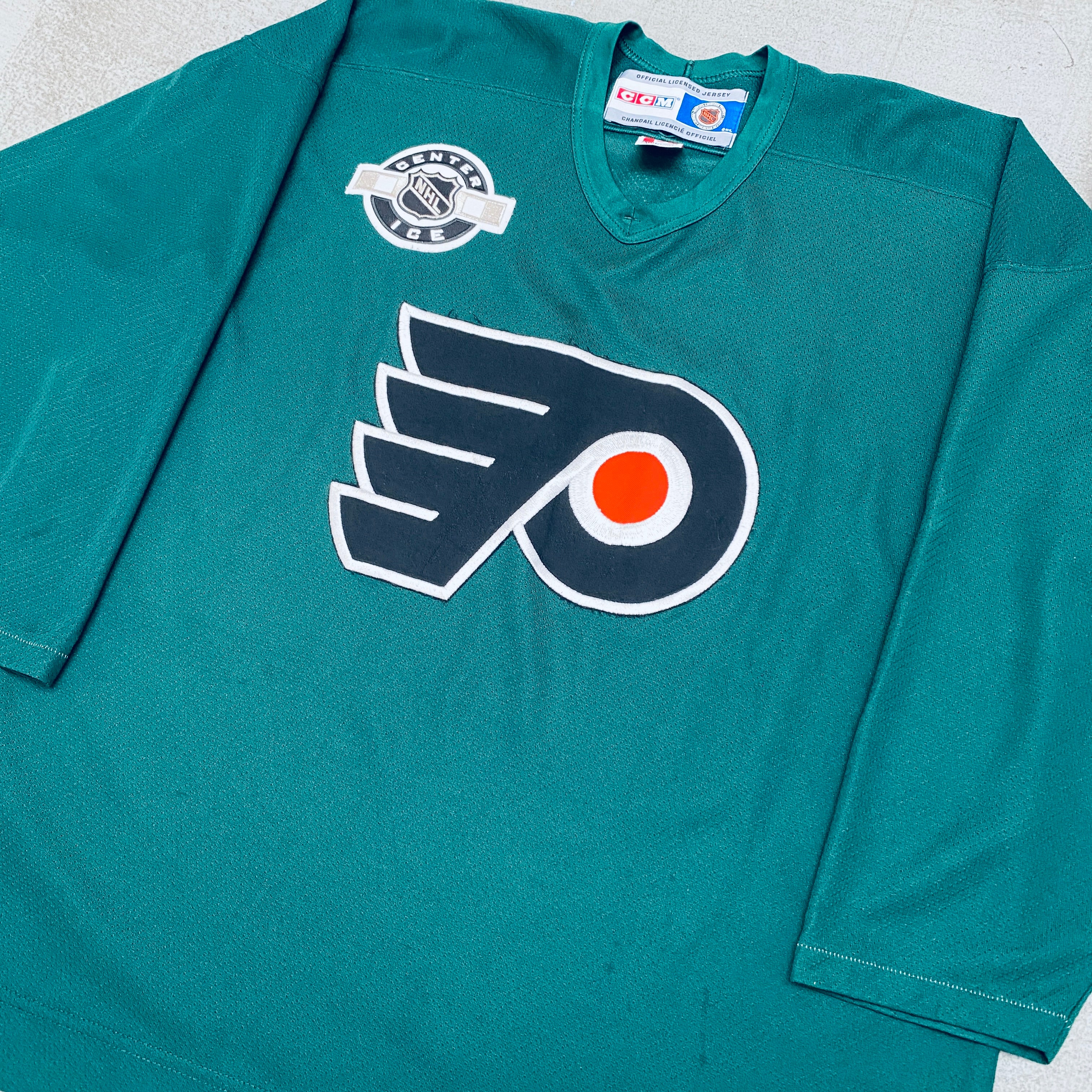 Philadelphia Flyers 2000's CCM Center Ice Custom Warm-Up Hockey Jersey - XL Size for Men - Perfect for NHL Games, Fan Events & Hockey Practice