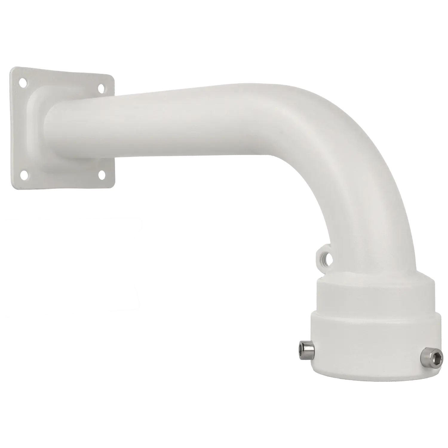 White PTZ Camera Wall Mount Bracket - Heavy Duty Galvanized Steel for Outdoor Security & Surveillance Cameras - Ideal for Home, Office & Commercial Use